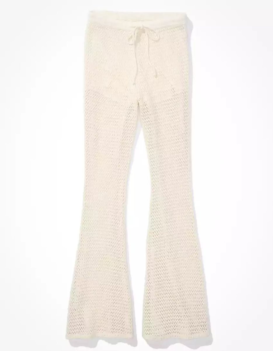 Pantalon American Eagle AE Super High-Waisted Crochet Flare Multicolore Femme | UZF-09791052